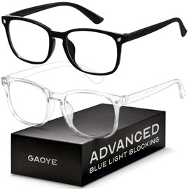 Gaoye Blue Light Blocking Glasses - Fashion Square Eyeglasses, Anti UV Ray Computer Gaming Glasses Blue Blockers for Women/Men