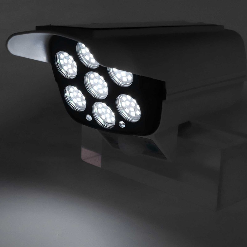 Solar LED Wall Light Simulated Camera Induction Lamp Remote Control