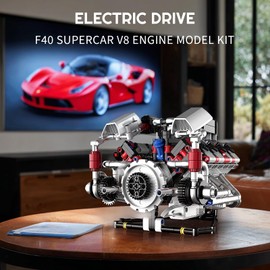 BRICXOR V8 Engine Building Blocks Sets - Build Your Own STEM V8 Model Engine, Mini V8 Engine Kit for Adults, Creative Birthday Gift Toy for Kids Teens (700 PCS)