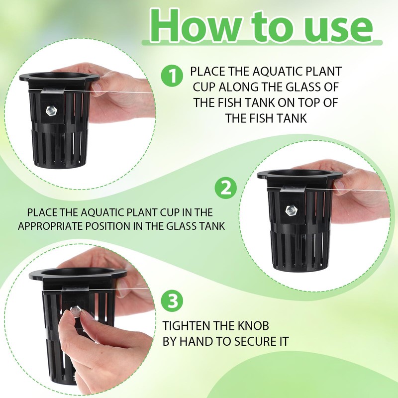 Baderke 8 Pack Aquarium Plant Holder Hanging Aquarium Planter Cup