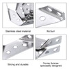 QUARKZMAN Universal Stainless Steel Furniture Corner Connectors with Screws Corner
