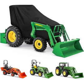Tractor Covers Waterproof Heavy Duty Compatible with Kubota, Bobcat,Tractor Accessories，600D Tractor Cover Universal Tractor Cover with Black Protective Bag