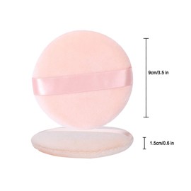 3.5 inch large Powder puff Makeup Puffs for Foundation Cotton Powder Puffs for Face Powder Beige Loose Face Powder Puff 3PCS