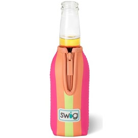 Swig Life Bottle Coolie, Standard 12oz Bottle Insulator Sleeve with Zipper, Neoprene Insulated Cooler for Drinks in Tutti Frutti