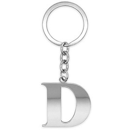 SoulCats Letter Keyring Silver A-Z Shiny Initials Keychain Stainless Steel, Stainless Steel
