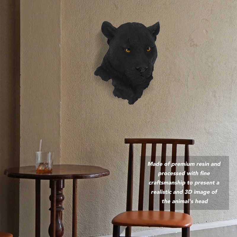3D Simulation Animal Head Statues Wall Decor Resin Unique Exquisite