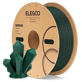 ELEGOO PLA Filament 1.75mm Brown 1KG, 3D Printer Filament Dimensional Accuracy +/- 0.02mm, 1kg Cardboard Spool(2.2lbs) 3D Printing Filament Fits Most FDM 3D Printers:_1kg Green