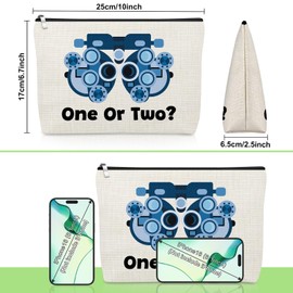 Eye Doctor Gifts for Women Funny Optometry Makeup Bag Thank You Gifts for Her Eye Doctor Optometrist Ophthalmologist Cosmetic Bag Christmas Retirement Present for Ophthalmic Assistant Travel Pouch