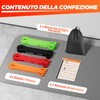 Fokky Set Elastici Fitness 4 Livelli con Guida Esercizi e