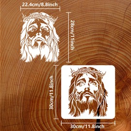 FINGERINSPIRE Painting Stencil Crown of Thorns of Jesus Christ 30 x 30 cm Reusable Christ Jesus Drawing Template Religious Theme Craft Stencil for Painting on Wall Wood Home Decoration