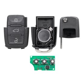 3 Button Flip Key Remote Control for Volkswagen Golf Polo Passat Seat Skoda (433MHz ID48 Chip) (1J0959753DA)