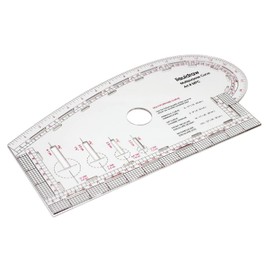 Liquidraw 4 in 1 Multipurpose Curve Ruler Includes Armhole Curve Ruler, Hip Curve Ruler, Front Neckline & Back Neckline, Pattern Making Fashion Design Ruler - Imperial & Metric