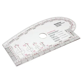 Liquidraw 4 in 1 Multipurpose Curve Ruler Includes Armhole Curve Ruler, Hip Curve Ruler, Front Neckline & Back Neckline, Pattern Making Fashion Design Ruler - Imperial & Metric