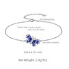 Aurora Tears Blue Butterfly Bracelets Women 925 Sterling Silver Animal