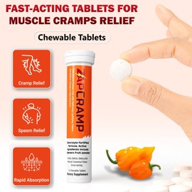 ZapCramp Muscle Cramp Tablets - Chewable Liquifying Electrolyte Tablets for Body and Leg Cramps Relief - After/Before Exercise for Muscle Cramp and Spasm Relief - Spicy Cinnamon Flavor - 12 Tablets