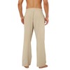 Puimentiua Cotton Linen Pants Men, Summer Beach Pants Loose Fit