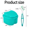 2 Pack Partial Denture Bath Case Retainer Cleaning Case Travel,