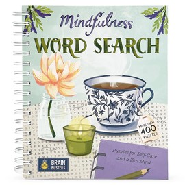 Cottage Door Press Mindfulness Word Search Book - Spiral-Bound Puzzle Multi-Level Word Search Book for Adults Including More Than 400 Puzzles; Puzzles for Self-Care and a Zen Mind (Brain Busters)