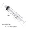 50 Pack 5ml Syringes Luer Lock with Measurement, Plastic Syringe