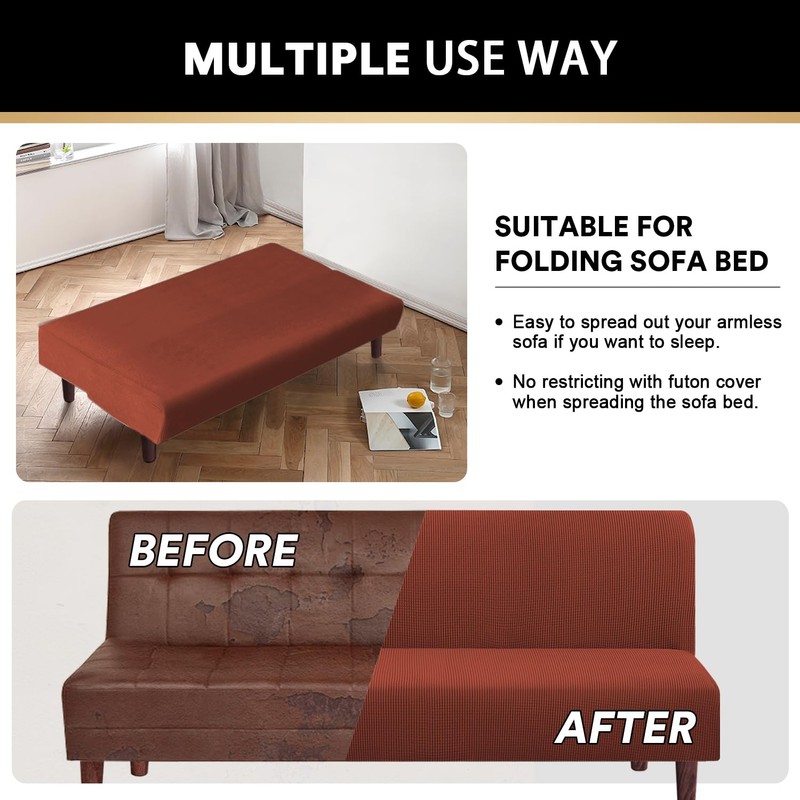Stretch Armless Futon Cover Futon Slipcover Full Queen Size Futon