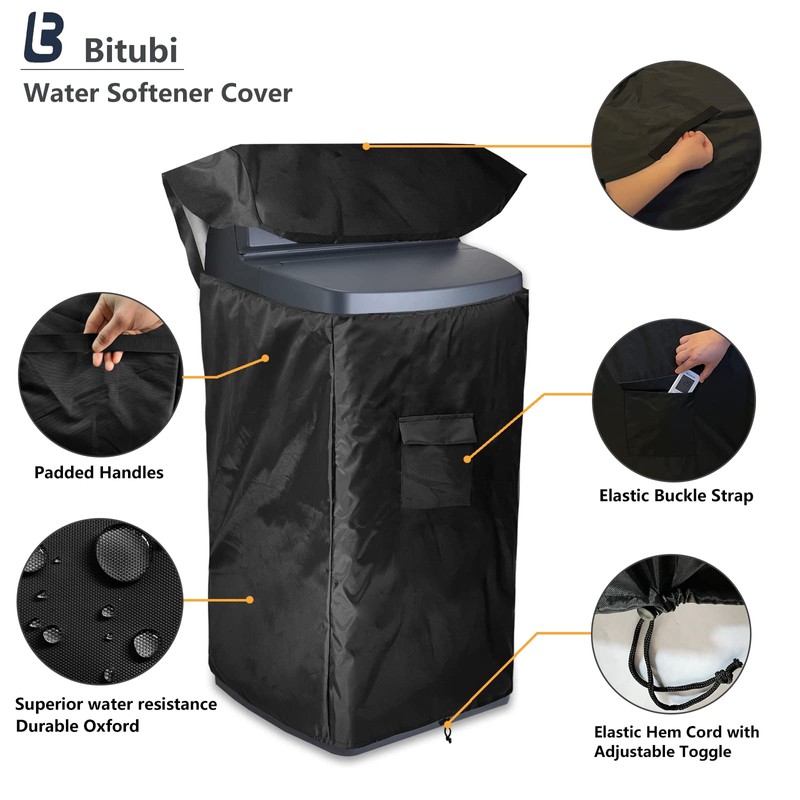 Bitubi Water Softener Cover with Split Zipper,Waterproof Anti-UV(19.5"W x 20.5"