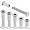 Xrfoiniu 50Pcs M8x15mm Silver Furniture Bolts Barrel Nut & Bolt