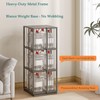 OSCHF Square Rotating Bookshelf Tower - 360 Spinning Display Corner