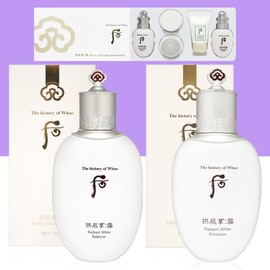 The Who Gongjinhyang Seol Whitening 2 Piece Set (+5 Piece Travel Kit) Balancer + Lotion Basic Skin Tone Care / 더 후 공진향 설 미백 2종 단품 세트 (+5종 여행용키트) 밸런서+로션 기초 피부톤 케어
