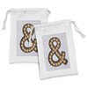 Ambesonne Symbol Fabric Pouch Set of 2, Abstract Design Modern