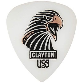 Clayton CSAS10012 Standard Sharp Acetal/Polymer Guitar Picks, 1 mm, Set of 12 Pieces