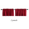 DONREN Red Christmas Valances for Windows - 2 PCS Room