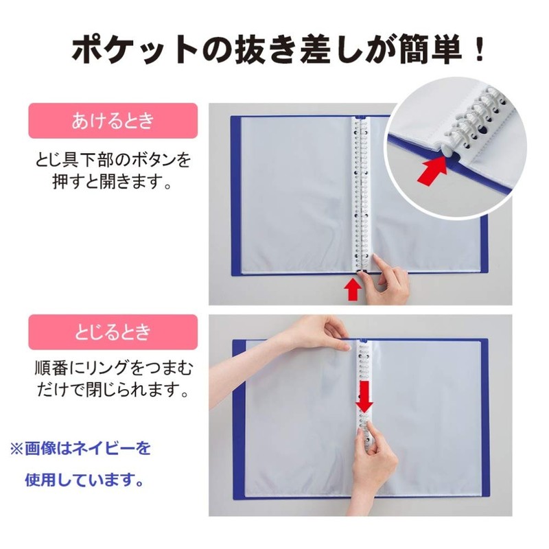 Lihit Lab N7016-16 Clear Book, Interchangeable A4, 30 Holes, 30