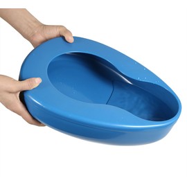 ONEDONE Bedpan for Elderly Females Heavy Duty Bed Pans for Elderly Men Women Thick Large Bedpans for Bedridden Patient Hospital Home Bed Pan Emergency Device (Blue)