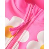 Gymboree,Girls,and Toddler Long Sleeve Rashguard One Piece Swimsuit,Pink Daisy,12