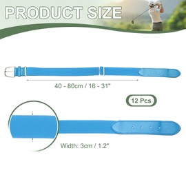 YELARXI Baseball Belt PU Leather Softball Belt, Adjustable Elastic Baseball Uniform Fit for Men Women Youth Football Exercises Climbing - (12 Pack, Sky Blue)