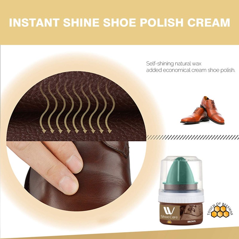Instant Shine Brown Shoe Cream Polish, 50ml