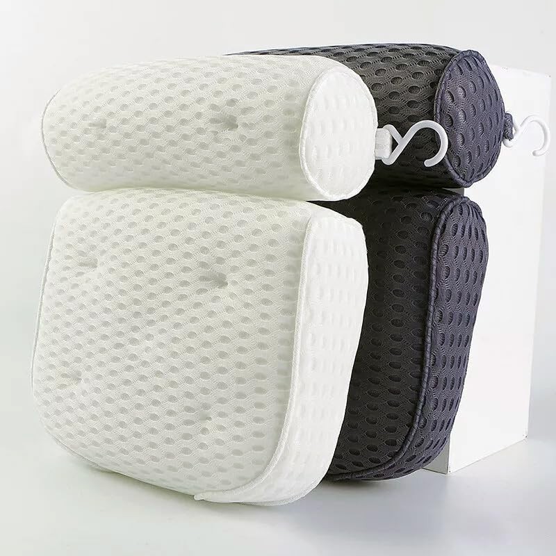SculifyVita Bath Pillow - Non-Slip Luxury Head/Neck Support, 4D Air