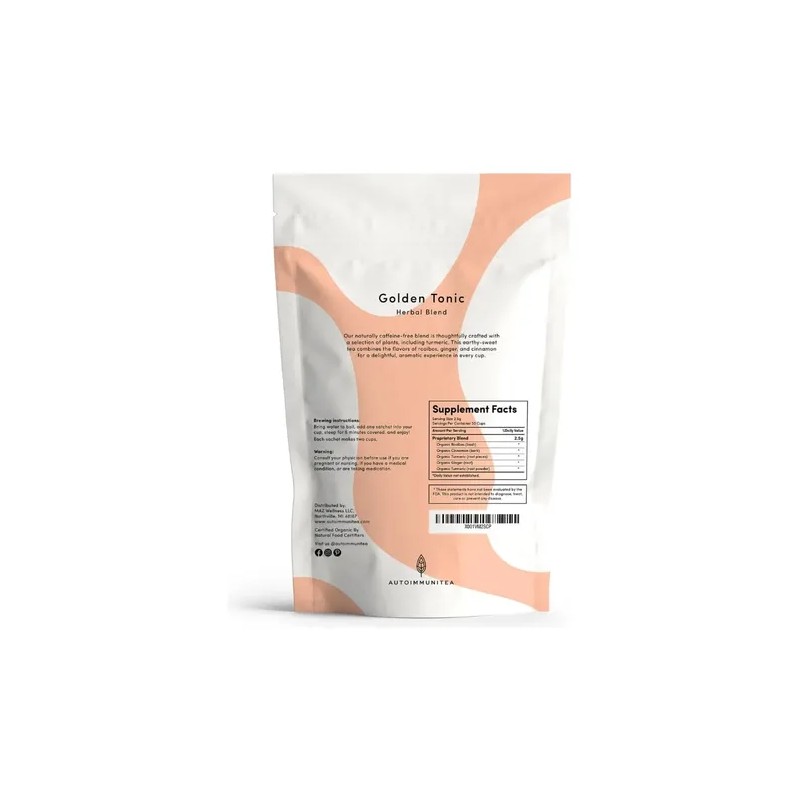Autoimmuni-tea Té Orgánico De Cúrcuma Y Jengibre 15 Bolsitas