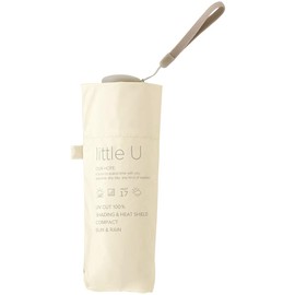 Because Because B-095789 Folding Umbrella, 19.7 inches (50 cm), For Both Rain and Shine, Completely Light Shade, Lightweight, PU Little You, Parasol, Rain Umbrella, Heat Shield, Beige