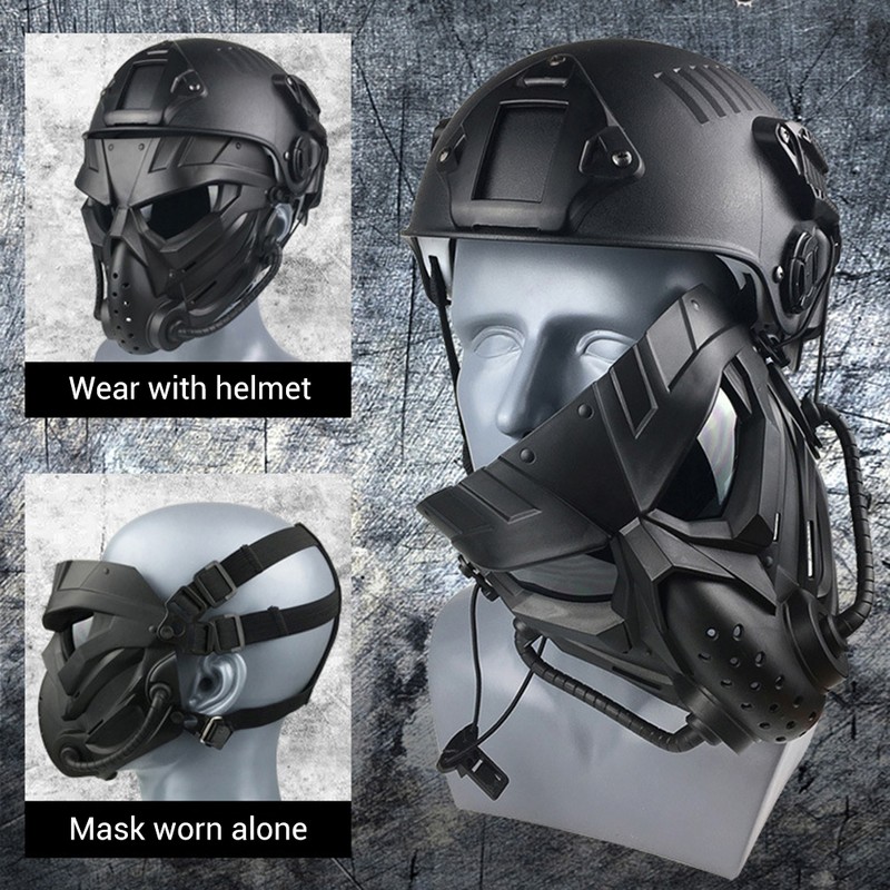 Outdoor Game Masks Full Face Paintball Mask with Clear Eye