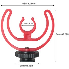 LUORNG 2PCS Interview Dedicated DSLR Camera Microphone Shock Mount Bracket Hot Shoe Mount Accessory Suitable for Video Blogging Live Streaming Video Conferencing Interviews
