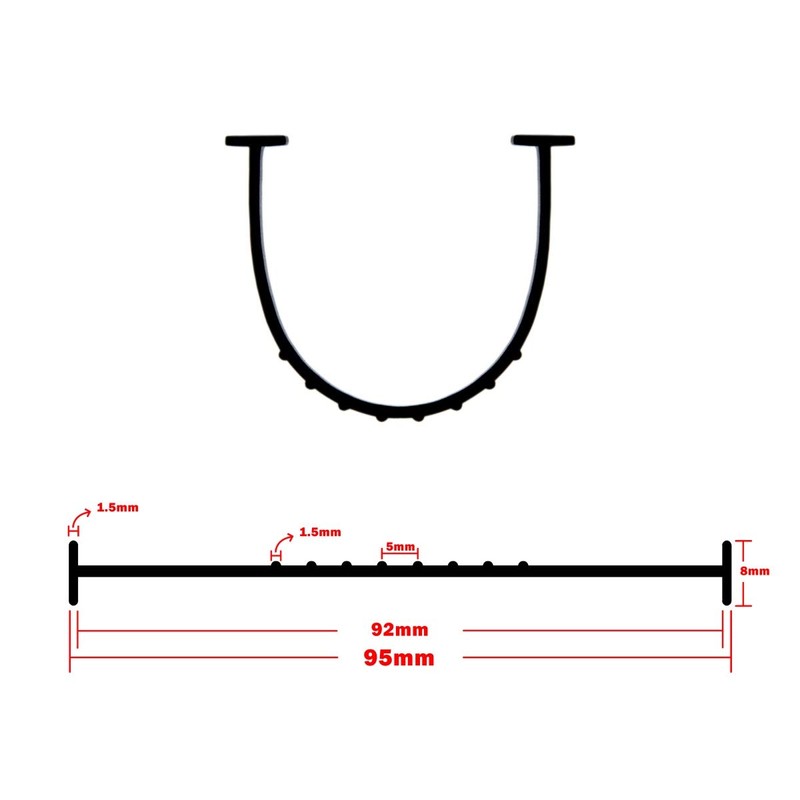 Garage Door Bottom Weather Stripping Kit Rubber Seal Strip Replacement,