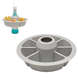 ACUDUDOMA Snack Bowl Silicone Snack Tray, Reusable Snack Ring Suitable for Leisure Time, Movie Time, Beach Parties, Birthday Gift