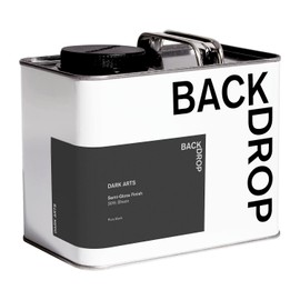 BACKDROP Premium Cabinet & Door Paint Durable & Washable Semi-Gloss Finish Self-Priming, Low VOC, Green Wise Certified DARK ARTS - Pure black 0.5 Gallon