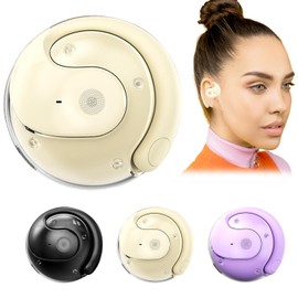 Language Translator Earbuds, Audífonos Traductores en Tiempo Real, Support 75 Languages Earphone Wireless Bluetooth (Beige)