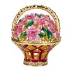 danila-souvenirs Faberge Style Twisted Egg with Basket of Flowers 4.8''