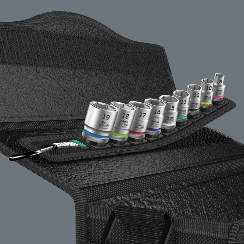 Wera 05003973001 Socket Belt Set, Zyklop B 4 3/8-inch Insert,