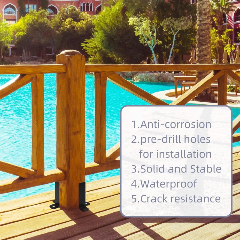 Cskunxia 8Pcs Adjustable Post Base Bracket Fit 1.5x1.5, 2x2, 2x4,