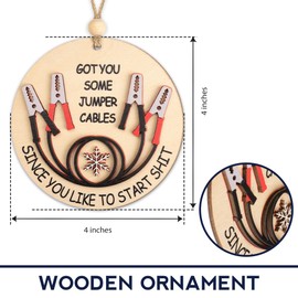 Funny Christmas Ornaments 2025, I Got You Some Jumper Cables Ornament, Funny, Funny Gifts for Coworkers, Ugly Christmas Ornaments, Best White Elephant Gift Christmas Ornament
