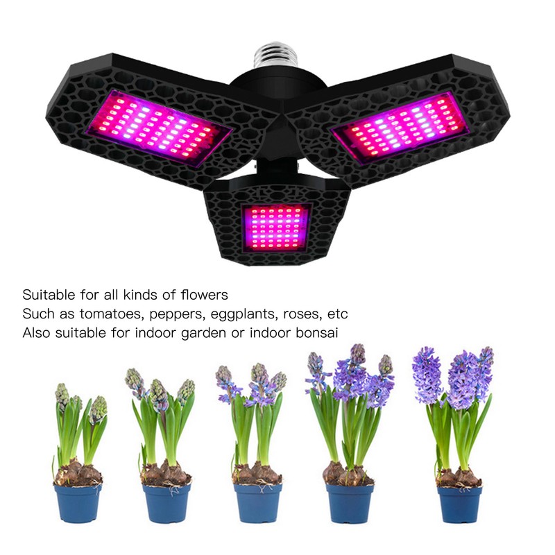 Plant Grow Light Foldable 80W Red Blue Spectrum LED Plant